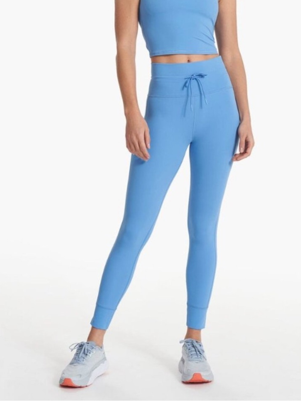 Vuori High Rise Waist Daily Leggings light blue pants joggers drawstring S or M